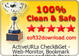 ActiveURLs Check&Get - Web-Monitor, Bookmark Manager and Web-Page Archiver 3.4.0.6 Clean & Safe award